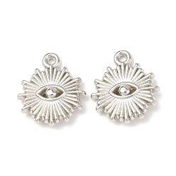 Платина Пластмассовые подвески ccb, глаз, платина, 17.5x15x3.5 мм, отверстие : 1.6 мм