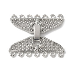 Платина Латунь оснастки застежками, без кадмия, без никеля и без свинца, платина, 28x33.5x4 мм, отверстие : 1.5 мм