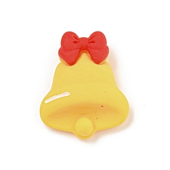 Christmas Bell Рождественская тема, непрозрачная смола, декодированные кабошоны, Рождественский колокольчик, 21.5x17.5x6.5 мм