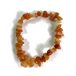 Солнечный Камень Натуральный Sunstone браслеты простирания, чип, внутренний диаметр: 2-1/8~2-3/8 дюйм (5.5~6 см)