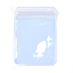 Light Blue Rectangle PVC Zip Lock Bags, Resealable Packaging Bags, Self Seal Bag, Light Blue, 7x5cm, Unilateral Thickness: 4.5 Mil(0.115mm)
