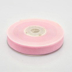 Pink Полиэстер бархат лента для упаковки подарка и украшения празднества, розовые, 5/8 дюйм (15 мм), о 25yards / рулон (22.86 м / рулон)