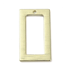 Doré  Crémaillère pendentifs en alliage placage, rectangle, or, 32x18x1.2mm, Trou: 1.4mm