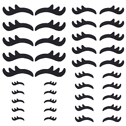 Черный 2 сумки фетровые ремесленные куклы ресницы, для поделок куклы игрушки кукольные плюшевые животные изготовление, чёрные, 9~23x24~64x1 мм