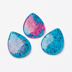 Sesame Jasper Natural Sesame Jasper/Kiwi Jasper Big Pendants, teardrop, 54x39x7mm, Hole: 2mm