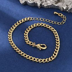 Настоящее золото 18K Браслеты-цепочки из латуни для женщин и мужчин, стойки покрытие, долговечный, без свинца и без кадмия, реальный 18 k позолоченный, 7-1/2 дюйм (19 см)