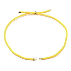 Золотистый Нейлон шнуры ожерелье решений, с фурнитурой позолоченной латунной, долговечный, золотые, 22~22.8 дюйм (56~58 см), отверстие : 1.7 мм