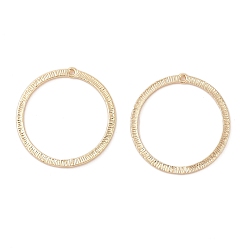 Настоящее золото 14K Латунные подвески, кольцо, реальный 14 k позолоченный, 26x25x1 мм, отверстие : 1.8 мм