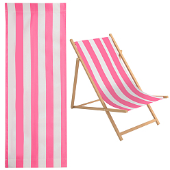 Ярко-Розовый Полосатый стул ткань холст, запасные части ткани пляжного кресла, ярко-розовый, 1200x430x1.5 мм