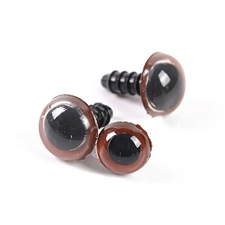 Кокосово-Коричневый Поделка кукольных глаз из пластиковых шурупов, безопасные глаза, чучело медведя кукла кукольные глаза, полукруглый, кокосового коричневый, 15.5x10 мм