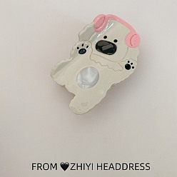 Бежевый Заколки для волос в форме когтей из ацетата целлюлозы, аксессуары для волос для женщин и девочек, собака, бежевые, 84x81 мм