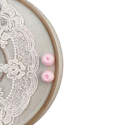 Pearl Pink DIY Doll Craft Yarn Pom Pom Ball, Round, Pearl Pink, 1.2cm