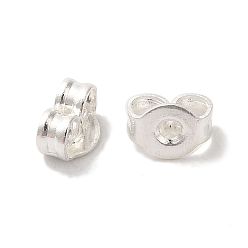 Посеребрённый Латунные гайки, без свинца и без кадмия, плоско-круглые, 925 серебро покрытием, 3x4x2.5 мм, отверстие : 0.9 мм