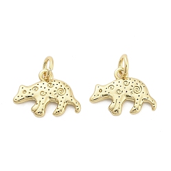 Dinosaur Латунь прелести, долговечный, стойки покрытие, без свинца и без кадмия, ионное покрытие (ip), с целью перехода в кольце, реальный 18 k позолоченный, динозавр, 10.5x14x1.5 мм