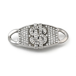 Symbol 304 подвески из нержавеющей стали с кристаллами и стразами, античное серебро, знак доллара, 19x45.5x6 мм, отверстие : 5x5 мм