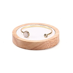 Круглые Бархатные и деревянные шкатулки, браслет дисплей, круглые, 9.5x1.8 см