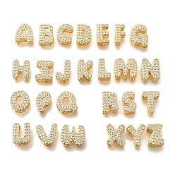 Прозрачный Латунные микро проложить кубического циркония бусы, без кадмия, без никеля и без свинца, реальный 18 k позолоченный, Письмо ~ Z, прозрачные, 10x5.5~11.5x4.5 мм, отверстие : 1.5~4.5 мм