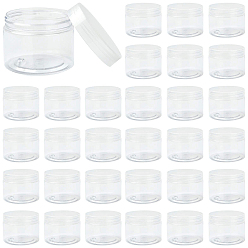 Прозрачный 20 шт. пластиковые контейнеры для шариков, трубочки для хранения бисера, колонка, прозрачные, 6.95x5.35 см, Внутренний диаметр: 6.2x4.9 cm, емкость: 150 мл (5.07 жидких унций)