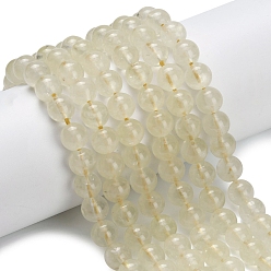 Лимонный Кварц Нити из натуральных бусин лимонного кварца (обработанных нагреванием), круглые, 8~9 мм, отверстие : 0.8 мм, около 47 шт / нитка, 15.51 дюйм (39.4 см)