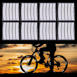 Белый 20шт. флуоресцентных наклеек на колеса, светящиеся светоотражающие полосы для колеса, белые, 90x7x0.3 мм