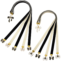 (52) Непрозрачная лаванда 2шт бархатная закладка, с эмалью из сплава, разноцветные, 370~375 мм