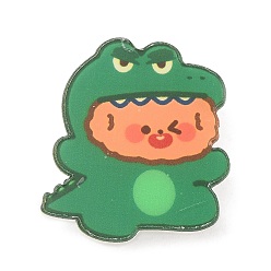 Dinosaur Акриловые броши в мультяшном стиле, с 201 штифтов из нержавеющей стали, медведь динозавр, 31x27x6.5 мм