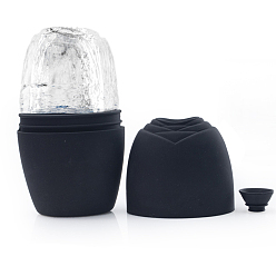 Черный Силиконовый многоразовый валик для льда, держатель льда для массажа лица, для сужения пор, уменьшения морщин, косметических принадлежностей, чёрные, 5x7.1x11.7 см