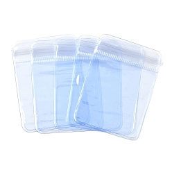 Васильковый ПВХ антиокислительные пакеты с застежкой-молнией, прозрачный чехол для хранения ювелирных изделий с защитой от потускнения, прямоугольные, васильковый, 7x5x0.03 см, односторонняя толщина: 4.9 мил(0.125мм)