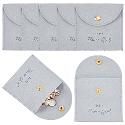 Аква 10 шт. бархатные мешочки с застежкой-кнопкой, принадлежности для хранения ювелирных изделий, квадратный, вода, 8x8x0.8 см