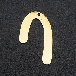 Золотой 201 из нержавеющей стали Компоненты для люстр ссылки, длина асимметричной дуги, лазерная резка, золотые, 30.5x18.5x1 мм, отверстие : 1.6 мм