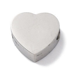 Нержавеющая Сталь Цвет 201 из нержавеющей стали бусы, сердце, анти-тускнение, цвет нержавеющей стали, 12x12x5 мм, отверстие : 3 мм