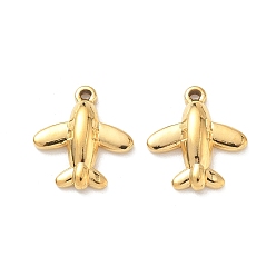 Golden 304 Edelstahl Reize, Flugzeug Charme, golden, 14.5x13x3 mm, Bohrung: 1 mm