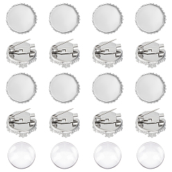 Нержавеющая Сталь Цвет Пустой купол своими руками 304 набор для изготовления нержавеющей стали, цвет нержавеющей стали, 16x4.5 мм, лоток : 15 мм