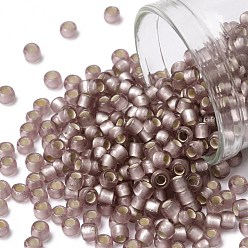 (26F) Silver Lined Frost Light Amethyst TOHO Round Seed Beads, Japanese Seed Beads, (26F) Silver Lined Frost Light Amethyst, 8/0, 3mm, Hole: 1mm, about 222pcs/bottle, 10g/bottle