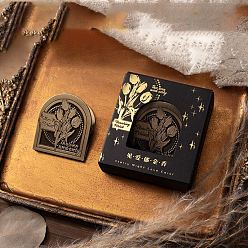 Цветок Пружинные зажимы из цинкового сплава, закладка маркировочная клипса для бумажного документа, школьные офисные принадлежности, цветочным узором, 45x40x21 мм