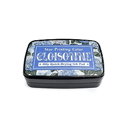 Озёрно--синий Наборы штампов для пальчиковых чернильных подушечек, для ребенка поделки из бумаги художественное ремесло, скрапбукинга, прямоугольные, Плут синий, 55x95x22 мм