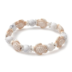 Папайя Оранжевый Эластичные браслеты из синтетической бирюзы и черепахи, papayawhip, внутренний диаметр: 2 дюйм (5.1 см)