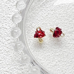 Гриб Сплав эмали прелести, фруктовое очарование, золотой свет, гриб, 13x9 мм