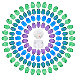 Gemischte Farbe 200 Stück 4 Farben Backfarbe Glasperlen, Zweifarbige Farbe, Tropfen, Gemischte Farbe, 9x6.5 mm, Bohrung: 1 mm, 50 Stk. je Farbe