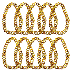 Золотистый Ожерелья из смолы в кубинском стиле для мужчин и женщин, золотые, 30.71 дюйм (78 см)