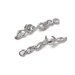 Платина Латуни блокировки застежками, для изготовления ювелирных изделий, платина, 32 мм