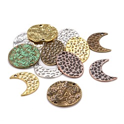 (52) Непрозрачная лаванда 48 шт 12 подвески из сплава, Звездные подвески, овальные и круглые, разноцветные, 25~30x15~27 мм, 4 шт / стиль