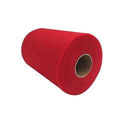 Dark Red Deco Mesh Ribbons, Tulle Fabric, Tulle Roll Spool Fabric For Skirt Making, Dark Red, 6 inch(15cm), about 100yards/roll(91.44m/roll)