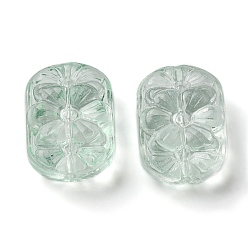 Кадет Синий Прозрачные стеклянные бусины, цветок, кадетский синий, 18x13x7.5 мм, отверстие : 1.2 мм, около 10 шт / упаковка