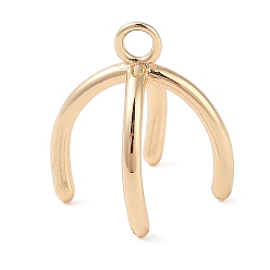 Золотой Латуни кулон, золотые, 15.5x14.5x14 мм, отверстие : 2.2 мм