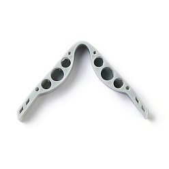 Light Grey Reusable TPR Anti Fog Nose Bridge Strip, Prevent Eyeglasses from Fogging Bracket, Light Grey, 12x1.1x1cm, Hole: 2mm & 6mm & 8mm