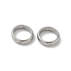 Нержавеющая Сталь Цвет 304 известность бусины из нержавеющей стали, кольцо, цвет нержавеющей стали, 10x2.5 мм, отверстие : 0.8 мм, внутренний диаметр: 8 мм