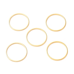 Золотой 201 нержавеющей стали связывающий кольца, круглые, золотые, 20x1 мм