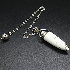 Говлит Натуральный говлит пуля биолокационный маятник большие подвески, с металлическая фурнитурой, 230 мм