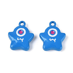 Озёрно--синий Акриловые подвески краскораспылительные, призрак, без кадмия, без никеля и без свинца, Плут синий, 14x12x4 мм, отверстие : 1.4~1.5 мм